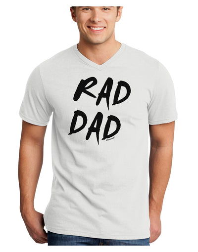 Rad Dad Design Adult V-Neck T-shirt-Mens V-Neck T-Shirt-TooLoud-White-Small-Davson Sales