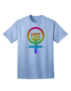 Rainbow Distressed Feminism Symbol Adult T-Shirt-Mens T-Shirt-TooLoud-Light-Blue-Small-Davson Sales