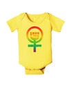 Rainbow Distressed Feminism Symbol Baby Romper Bodysuit-Baby Romper-TooLoud-Yellow-06-Months-Davson Sales
