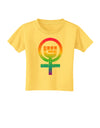 Rainbow Distressed Feminism Symbol Toddler T-Shirt-Toddler T-Shirt-TooLoud-Yellow-2T-Davson Sales