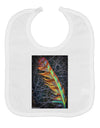 Rainbow Feather Baby Bib