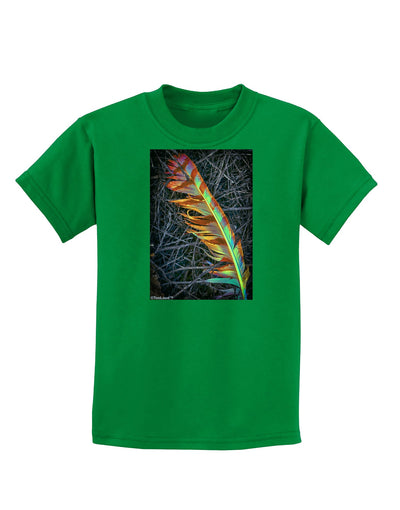 Rainbow Feather Childrens Dark T-Shirt-Childrens T-Shirt-TooLoud-Kelly-Green-X-Small-Davson Sales