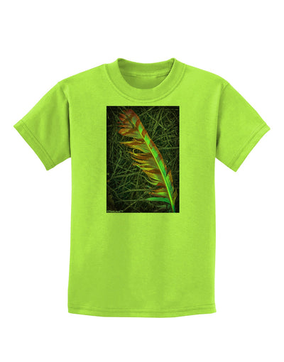 Rainbow Feather Childrens T-Shirt-Childrens T-Shirt-TooLoud-Lime-Green-X-Small-Davson Sales