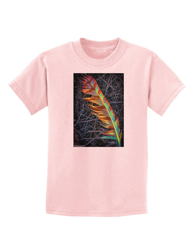 Rainbow Feather Childrens T-Shirt-Childrens T-Shirt-TooLoud-PalePink-X-Small-Davson Sales