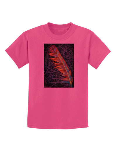 Rainbow Feather Childrens T-Shirt-Childrens T-Shirt-TooLoud-Sangria-X-Small-Davson Sales