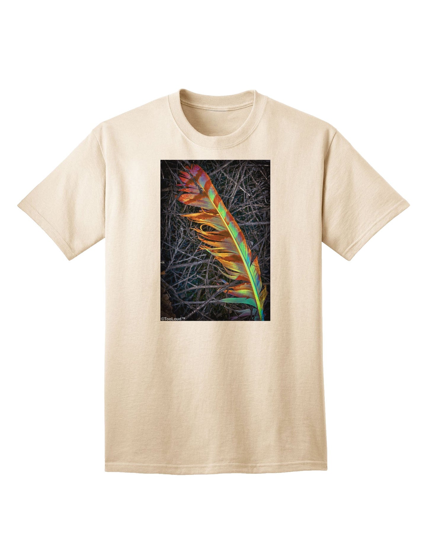 Rainbow Feather - Premium Adult T-Shirt Collection-Mens T-shirts-TooLoud-Natural-Small-Davson Sales