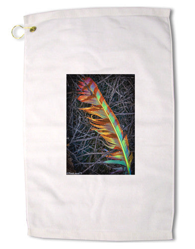 Rainbow Feather Premium Cotton Golf Towel - 16" x 25-Golf Towel-TooLoud-16x25"-Davson Sales