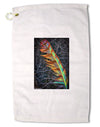 Rainbow Feather Premium Cotton Golf Towel - 16&#x22; x 25-Golf Towel-TooLoud-16x25"-Davson Sales
