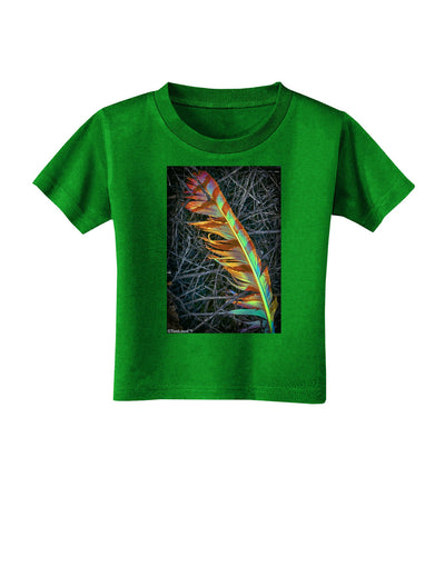 Rainbow Feather Toddler T-Shirt Dark-Toddler T-Shirt-TooLoud-Clover-Green-2T-Davson Sales