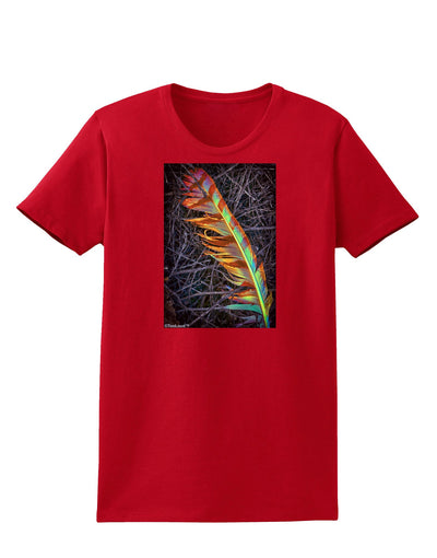 Rainbow Feather Womens Dark T-Shirt-TooLoud-Red-X-Small-Davson Sales