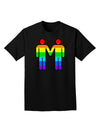 Rainbow Gay Men Holding Hands Adult Dark T-Shirt-Mens T-Shirt-TooLoud-Black-Small-Davson Sales