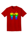 Rainbow Gay Men Holding Hands Adult Dark T-Shirt-Mens T-Shirt-TooLoud-Red-Small-Davson Sales