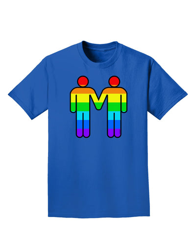 Rainbow Gay Men Holding Hands Adult Dark T-Shirt-Mens T-Shirt-TooLoud-Royal-Blue-Small-Davson Sales