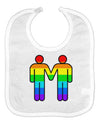 Rainbow Gay Men Holding Hands Baby Bib