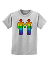 Rainbow Gay Men Holding Hands Childrens T-Shirt-TooLoud-AshGray-X-Small-Davson Sales