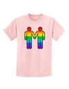 Rainbow Gay Men Holding Hands Childrens T-Shirt-TooLoud-PalePink-X-Small-Davson Sales