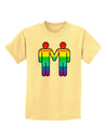 Rainbow Gay Men Holding Hands Childrens T-Shirt-TooLoud-Daffodil-Yellow-X-Small-Davson Sales