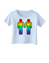 Rainbow Gay Men Holding Hands Infant T-Shirt-TooLoud-Light-Blue-06-Months-Davson Sales