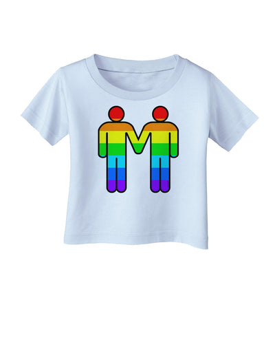 Rainbow Gay Men Holding Hands Infant T-Shirt-TooLoud-Light-Blue-06-Months-Davson Sales