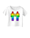 Rainbow Gay Men Holding Hands Infant T-Shirt-TooLoud-White-06-Months-Davson Sales