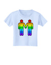 Rainbow Gay Men Holding Hands Toddler T-Shirt-TooLoud-Light-Blue-2T-Davson Sales