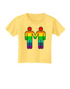 Rainbow Gay Men Holding Hands Toddler T-Shirt-TooLoud-Daffodil-Yellow-2T-Davson Sales