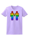 Rainbow Gay Men Holding Hands Womens T-Shirt-TooLoud-Lavender-X-Small-Davson Sales