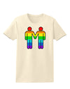 Rainbow Gay Men Holding Hands Womens T-Shirt-TooLoud-Natural-X-Small-Davson Sales