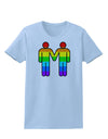 Rainbow Gay Men Holding Hands Womens T-Shirt-TooLoud-Light-Blue-X-Small-Davson Sales