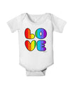 Rainbow LOVE Text Baby Romper Bodysuit by TooLoud-Baby Romper-TooLoud-White-06-Months-Davson Sales