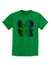 Rainbow LOVE Text Childrens T-Shirt by TooLoud-Childrens T-Shirt-TooLoud-Kelly-Green-X-Small-Davson Sales