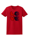 Rainbow LOVE Text Womens T-Shirt by TooLoud-Womens T-Shirt-TooLoud-Red-X-Small-Davson Sales