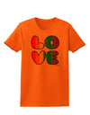 Rainbow LOVE Text Womens T-Shirt by TooLoud-Womens T-Shirt-TooLoud-Orange-X-Small-Davson Sales