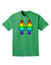 Rainbow Lesbian Women Holding Hands Adult Dark T-Shirt-Mens T-Shirt-TooLoud-Kelly-Green-Small-Davson Sales