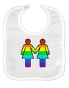 Rainbow Lesbian Women Holding Hands Baby Bib