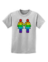 Rainbow Lesbian Women Holding Hands Childrens T-Shirt-Childrens T-Shirt-TooLoud-AshGray-X-Small-Davson Sales