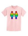 Rainbow Lesbian Women Holding Hands Childrens T-Shirt-Childrens T-Shirt-TooLoud-PalePink-X-Small-Davson Sales