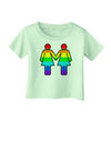 Rainbow Lesbian Women Holding Hands Infant T-Shirt-Infant T-Shirt-TooLoud-Light-Green-06-Months-Davson Sales