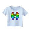 Rainbow Lesbian Women Holding Hands Infant T-Shirt-Infant T-Shirt-TooLoud-Light-Blue-06-Months-Davson Sales