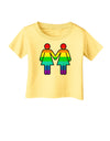 Rainbow Lesbian Women Holding Hands Infant T-Shirt-Infant T-Shirt-TooLoud-Daffodil-Yellow-06-Months-Davson Sales