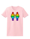 Rainbow Lesbian Women Holding Hands Womens T-Shirt-Womens T-Shirt-TooLoud-PalePink-X-Small-Davson Sales