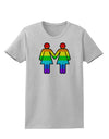 Rainbow Lesbian Women Holding Hands Womens T-Shirt-Womens T-Shirt-TooLoud-AshGray-X-Small-Davson Sales