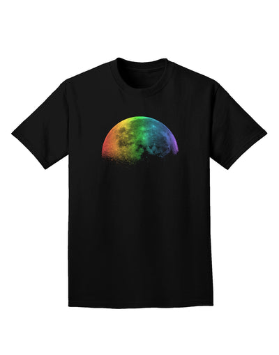 Rainbow Moon Adult Dark T-Shirt-Mens T-Shirt-TooLoud-Black-Small-Davson Sales