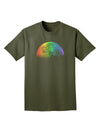 Rainbow Moon Adult Dark T-Shirt-Mens T-Shirt-TooLoud-Military-Green-Small-Davson Sales