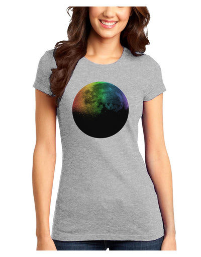 Rainbow Moon Juniors T-Shirt-Womens Juniors T-Shirt-TooLoud-Ash-Gray-Juniors Fitted X-Small-Davson Sales