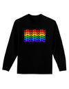 Rainbow Mustaches Gay Pride Flag Adult Long Sleeve Dark T-Shirt-TooLoud-Black-Small-Davson Sales