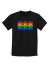 Rainbow Mustaches Gay Pride Flag Childrens Dark T-Shirt-Childrens T-Shirt-TooLoud-Black-X-Small-Davson Sales