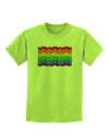 Rainbow Mustaches Gay Pride Flag Childrens T-Shirt-Childrens T-Shirt-TooLoud-Lime-Green-X-Small-Davson Sales