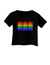 Rainbow Mustaches Gay Pride Flag Infant T-Shirt Dark-Infant T-Shirt-TooLoud-Black-06-Months-Davson Sales