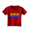 Rainbow Mustaches Gay Pride Flag Toddler T-Shirt Dark-Toddler T-Shirt-TooLoud-Red-2T-Davson Sales